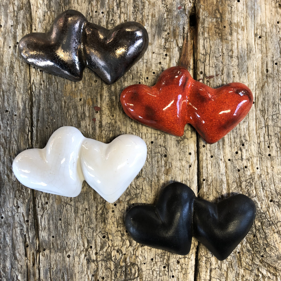 Dubbelhjärta med magnet 2