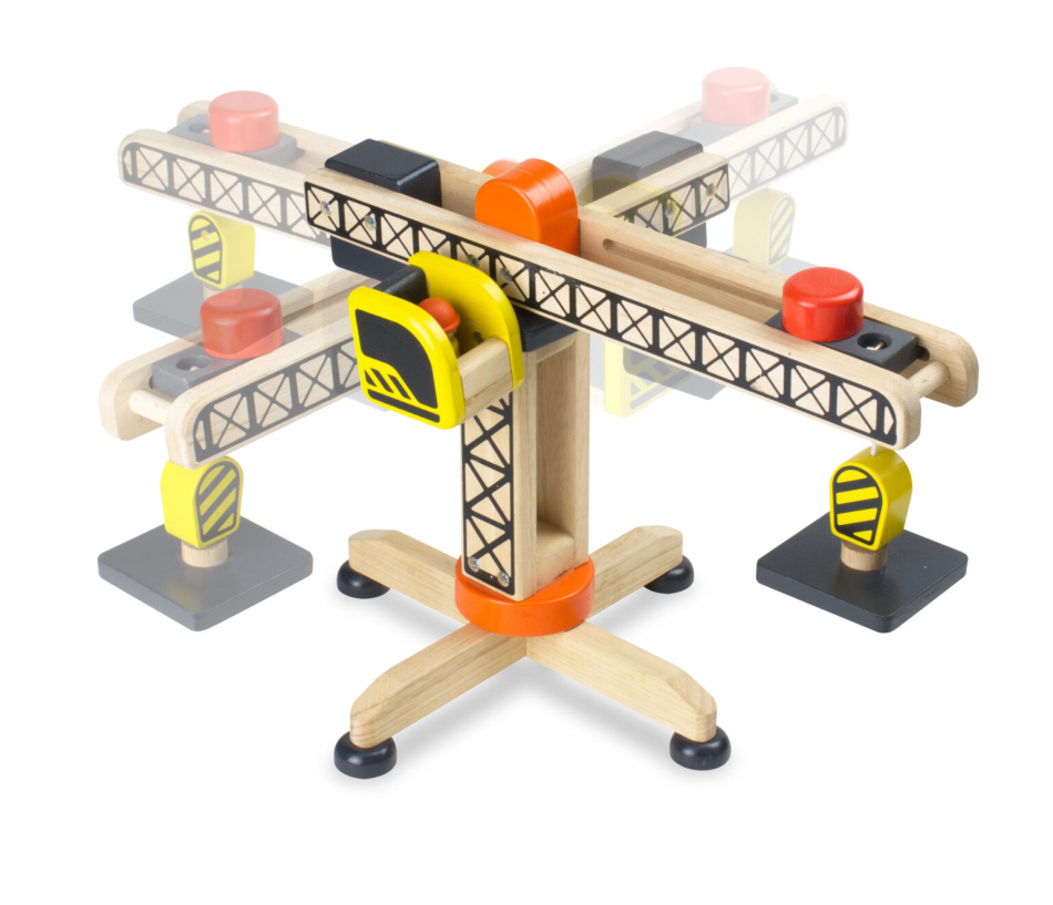 Lyftkran - en rejäl träleksak för de mindre barnen