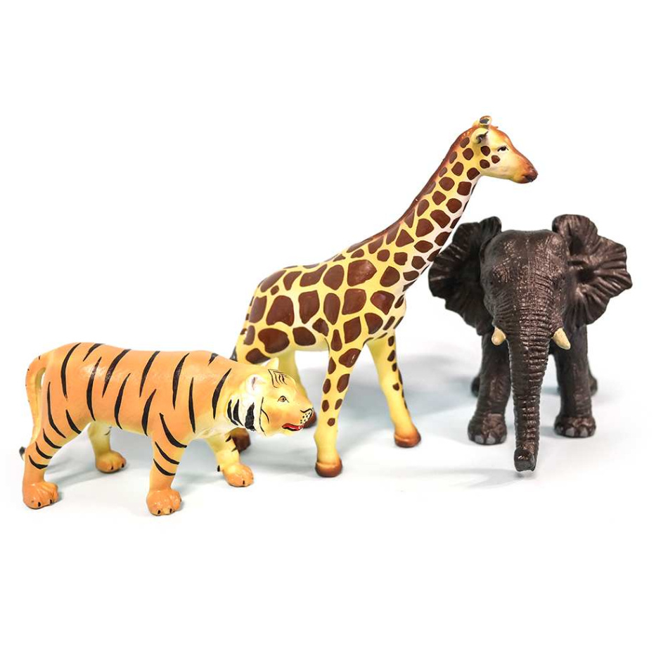 Djungeldjur av latex - giftfria barnleksaker från Green rubber toys