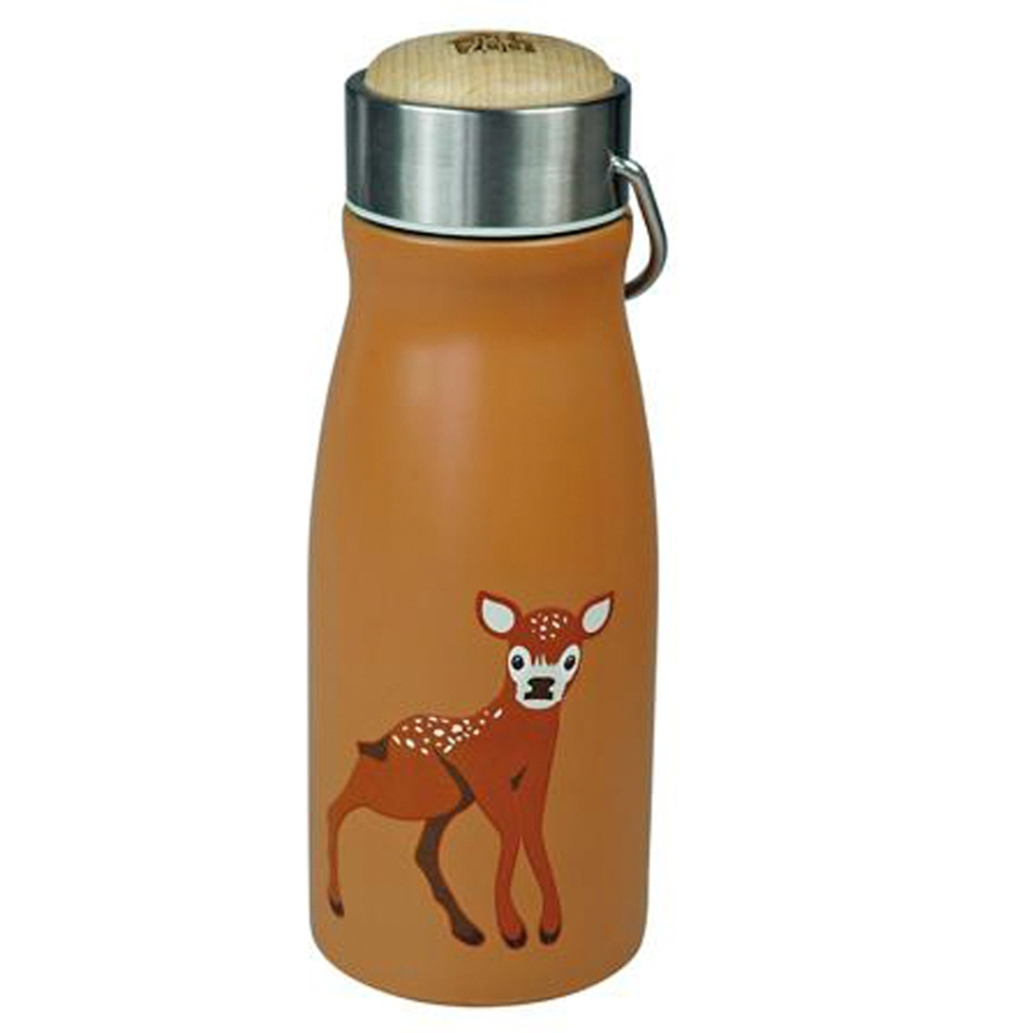 Termosflaska av stål för barn med rådjurs-motiv