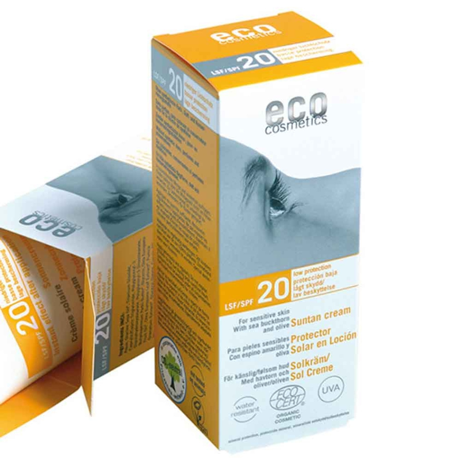 ECO Cosmetics ekologiskt & fysikaliskt solskydd 20 SPF havtorn 75ml