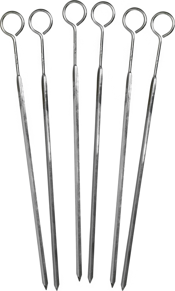 Grillspett av rostfritt stål 25 cm, 6 st