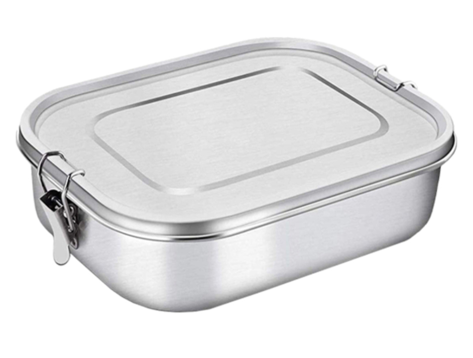 Rymlig tätslutande matlåda av rostfritt stål 1400ml