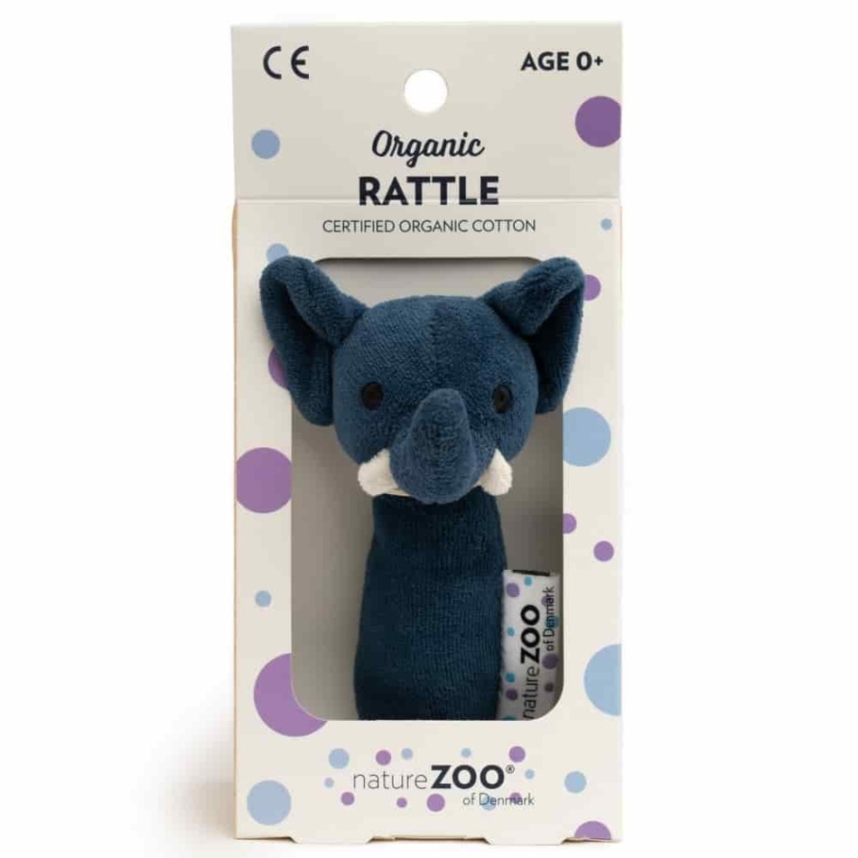 Babyskallra elefant av ekobomull - NatureZOO