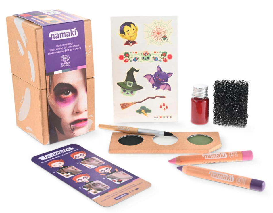 Ekologiska ansiktsfärger för barn - Läskig Halloween box