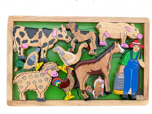 Trädjur från bondgården - rättvist tillverkade 1