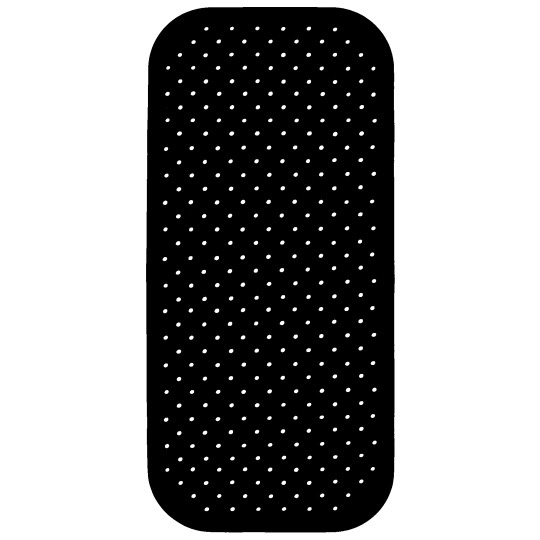 Badkarsmatta av fair trade naturgummi Black - Fair Zone 1