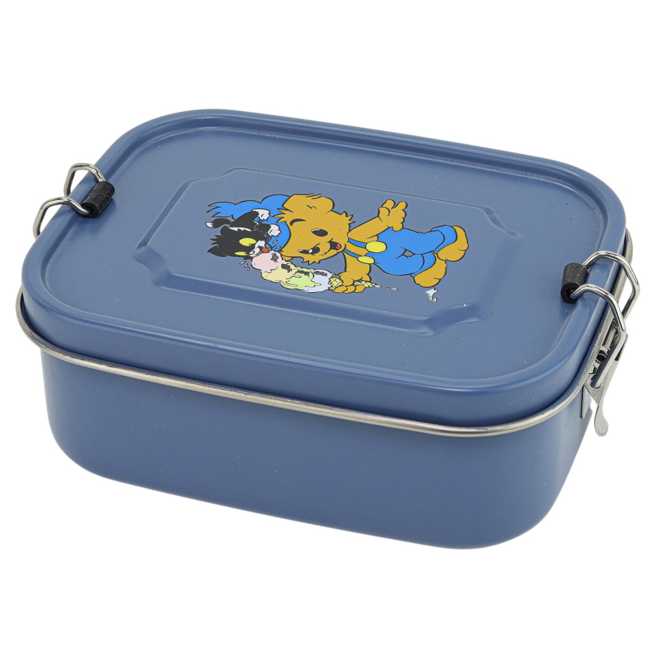 Bamse lunchlåda för barn i stål - blå