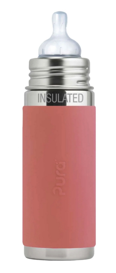 Pura isolerad nappflaska 260ml rostfritt stål - rose