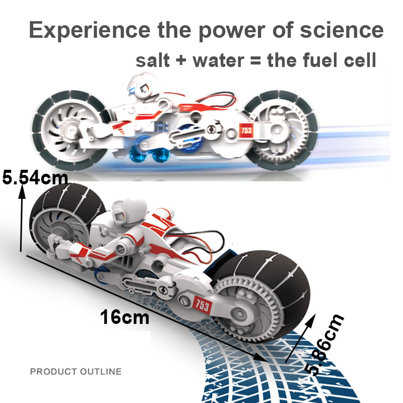 Experimentlåda för barn - Saltvattendriven bränslecellsmotorcykel - byggsats 3