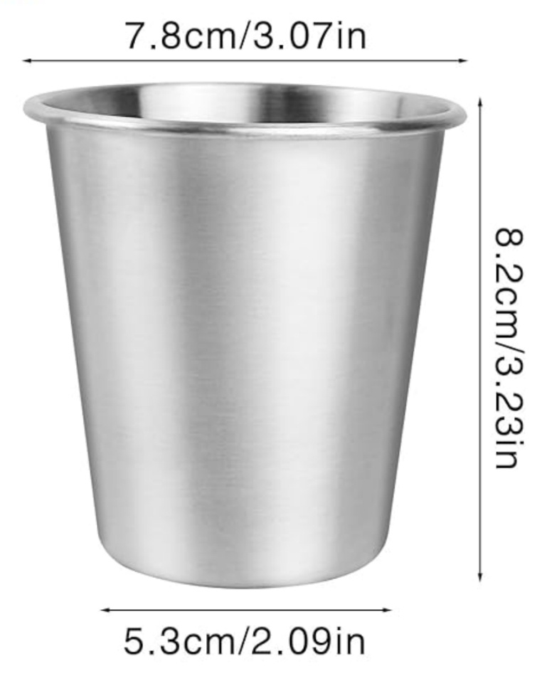 Muggar av rostfritt stål (4-pack)