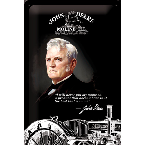 Metallskylt - John Deere - portrait