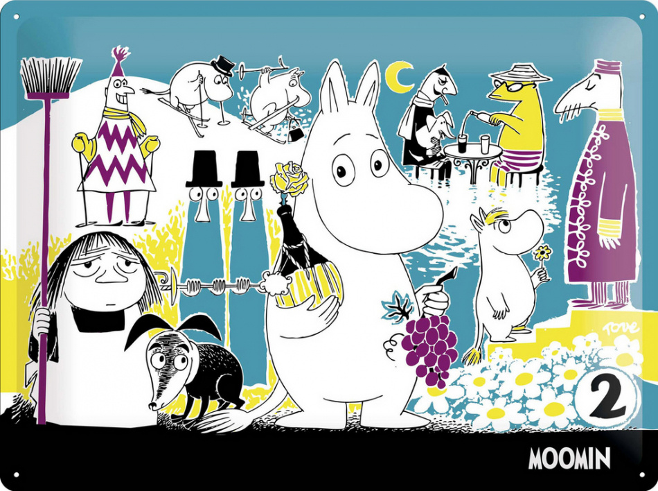 Metallskylt - Mumin Moomin