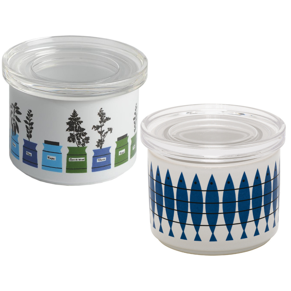 Paket - Porslinsburkar Persons kryddskåp och Sill, 2 stycken 4