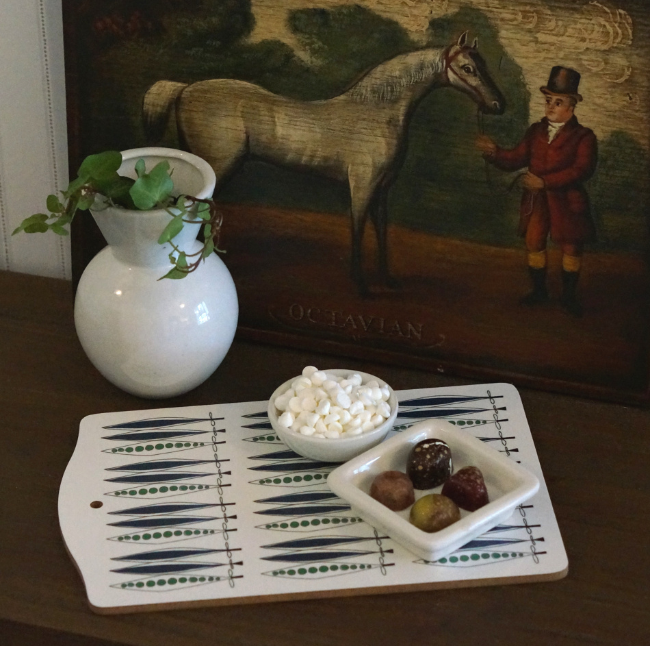 Picknick, uppläggningsbräda, blå multi, 30x20cm