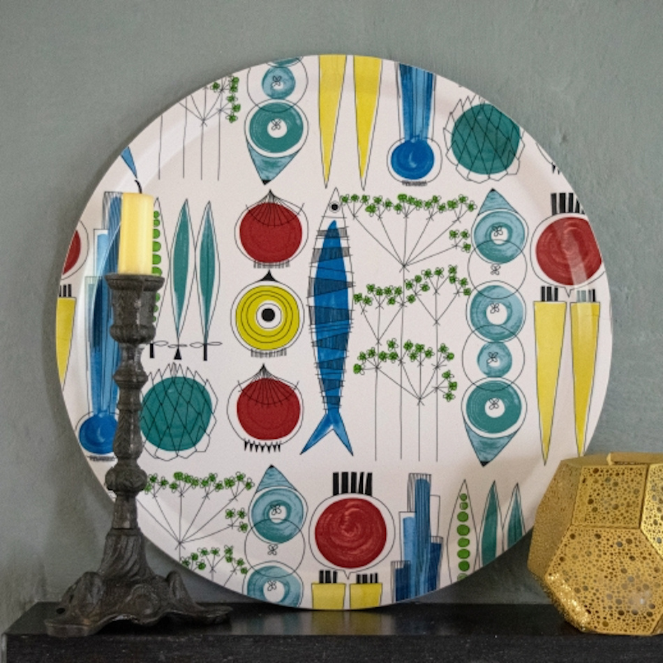 Picknick bricka i originalfärg, Ø38cm 2