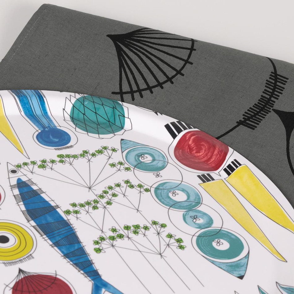 Picknick bricka i originalfärg, Ø38cm 3