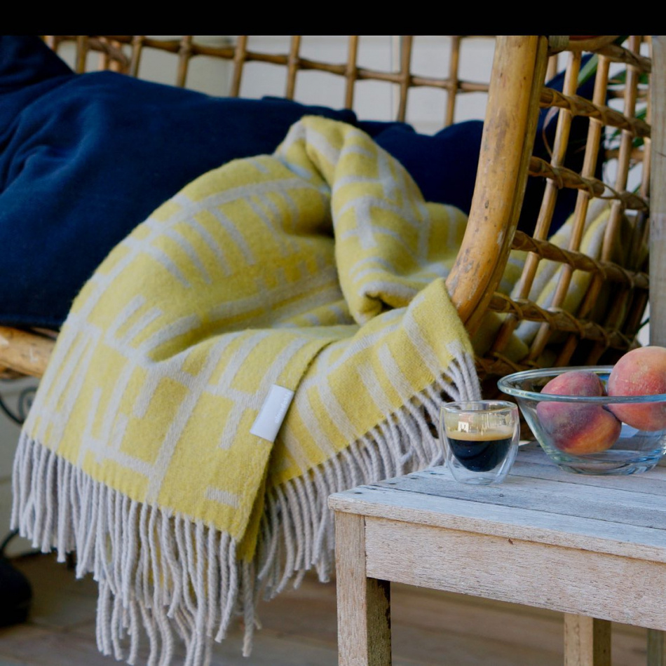 Pickepin pläd, ljus oliv 7