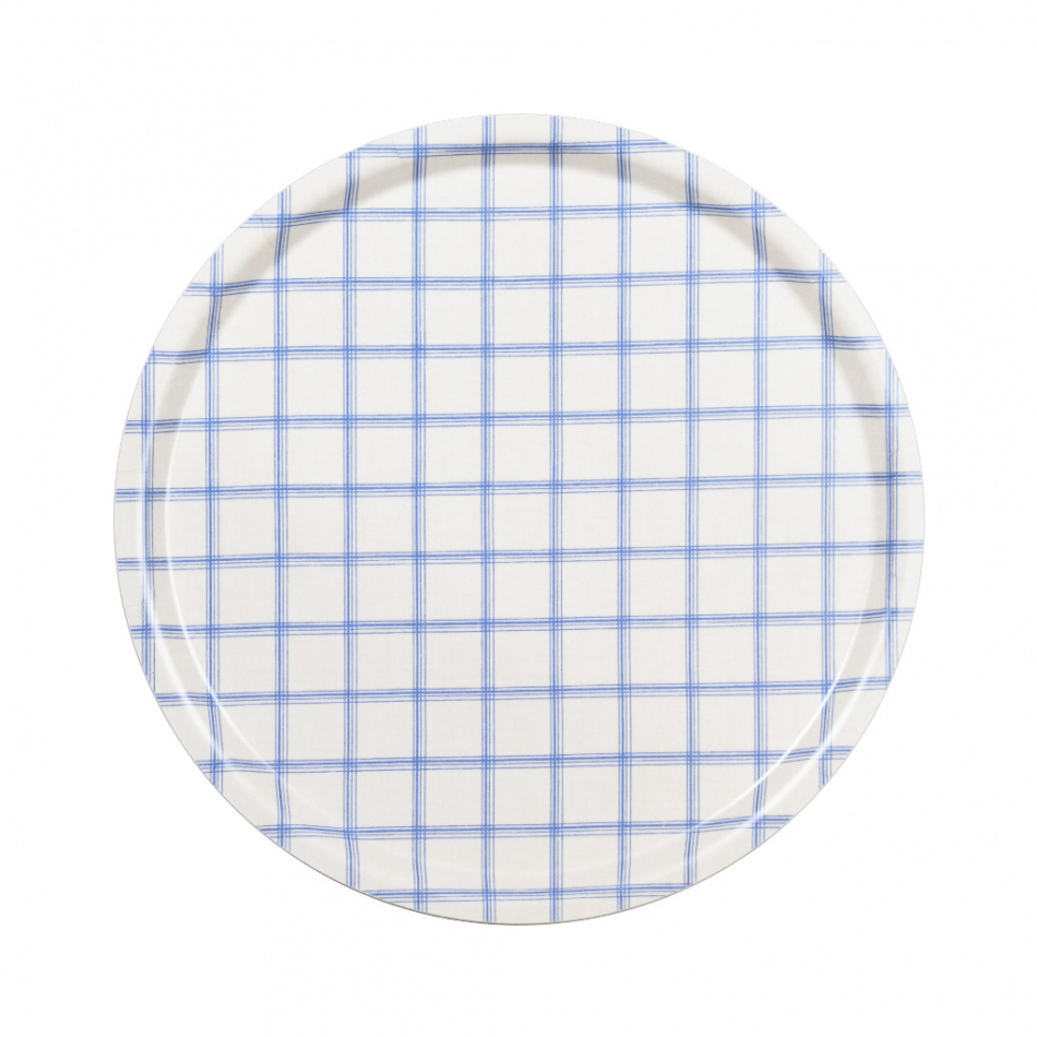 Kristina, bricka, vitblå, 38cm 1