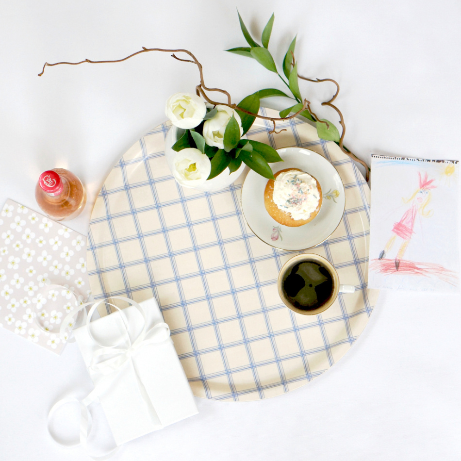 Kristina, bricka, vitblå, 38cm 6