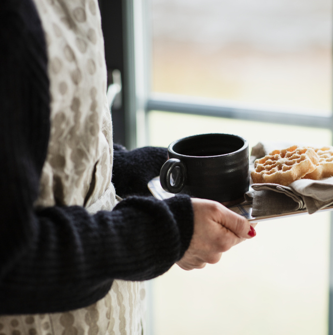 Pricktyg, förkläde, natur/taupe