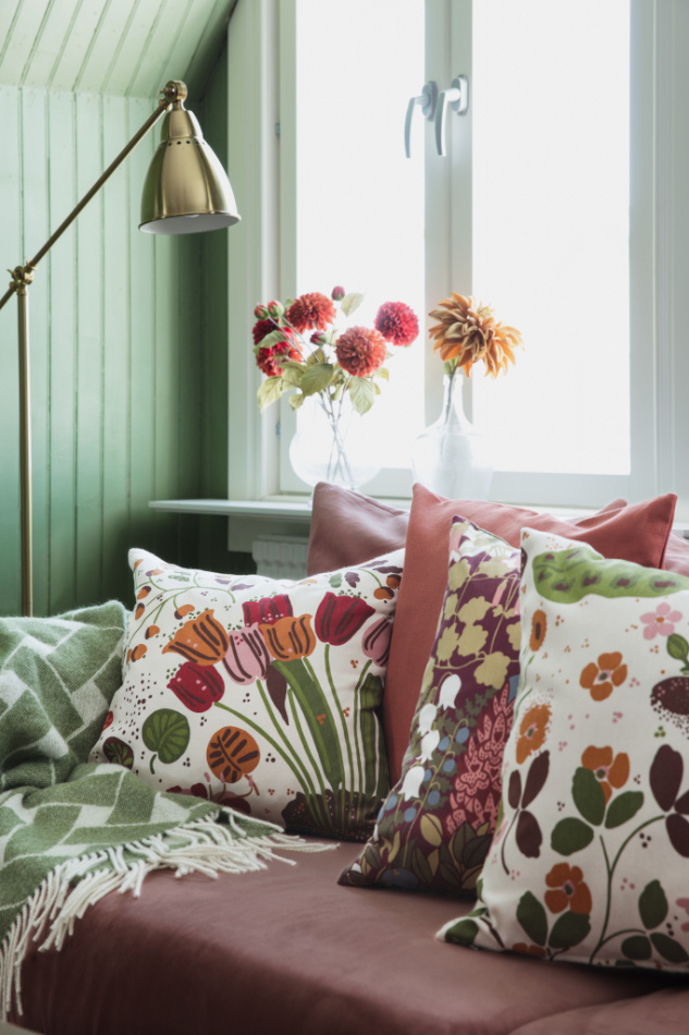 Ailanthus, kuddfodral, multi, 47x47cm