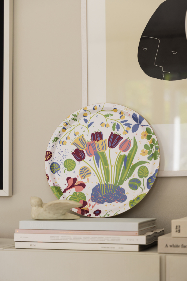 Ailanthus, bricka, ljus multi, 31cm