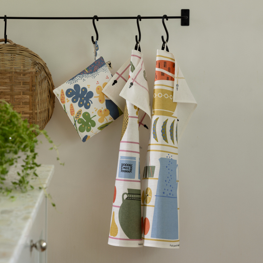 Fruit Punch, kökshandduk, gulblå