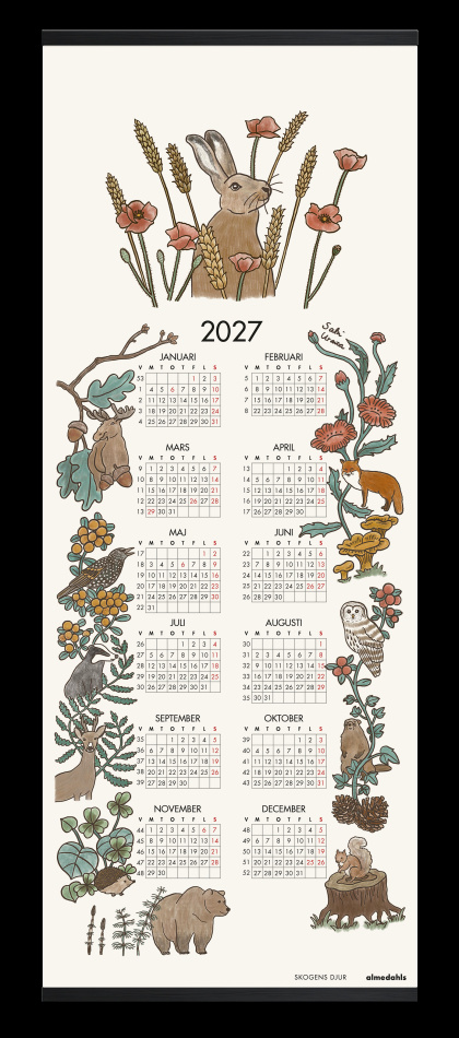 Skogens djur, kalender 2027
