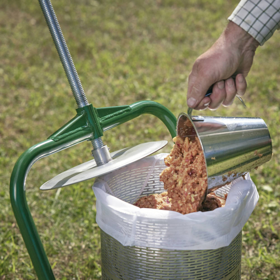 Paket: Fruktkross Manuell 9L + Stödben + Frukpress Orignal 12L 7