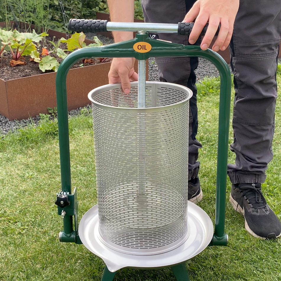 Paket: Fruktkross Manuell 9L + Stödben + Fruktpress Original 18L 6