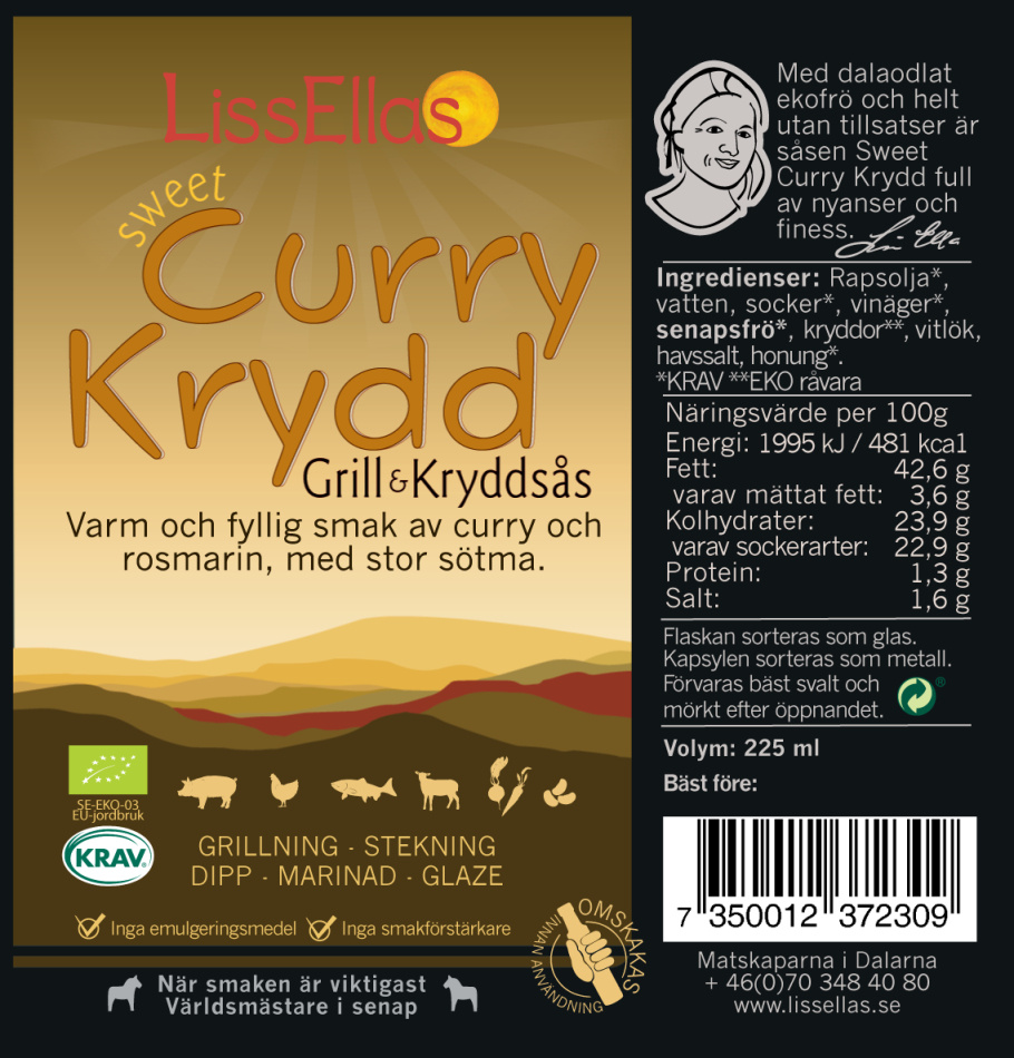 Curry Krydd - krydd/grillsås 225 ml