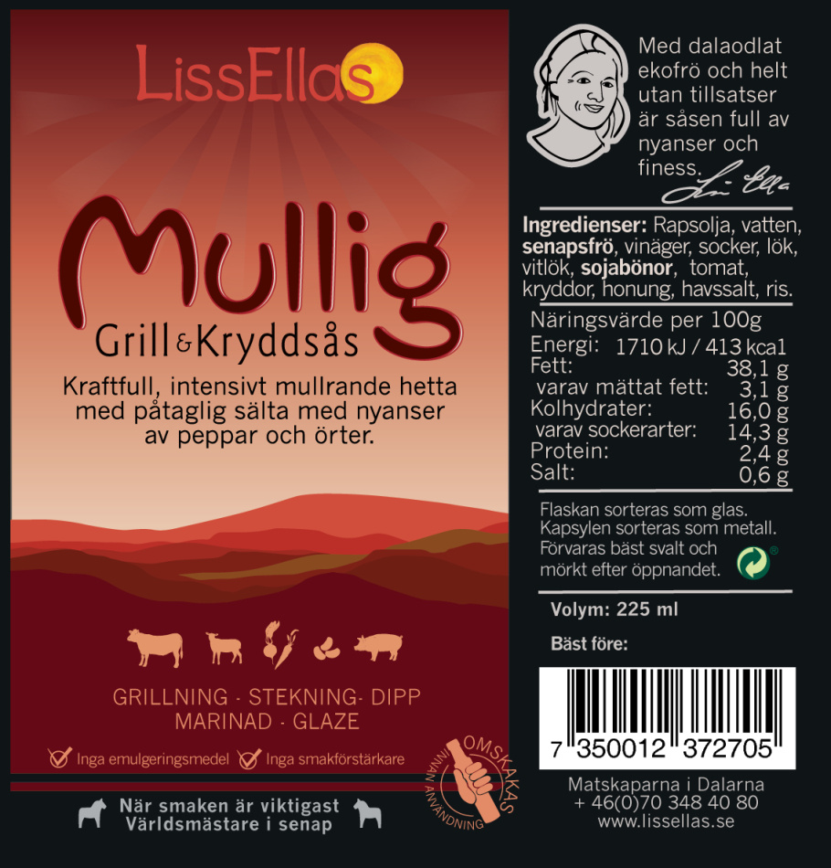 Mullig krydd/grillsås 225 ml
