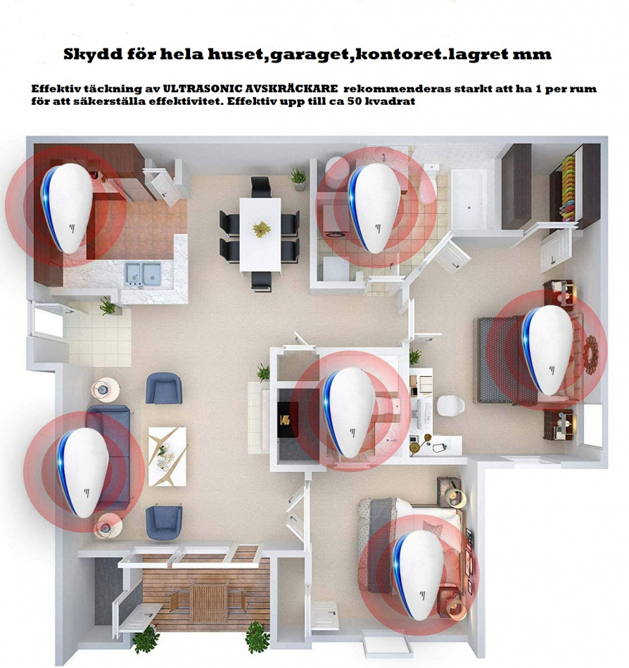 Avskräckare mot gnagare och insekter Model 1  Svart 3