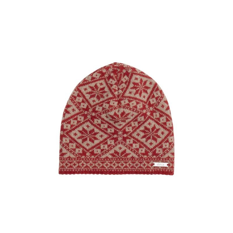 Stickad mössa med stjärnmönster