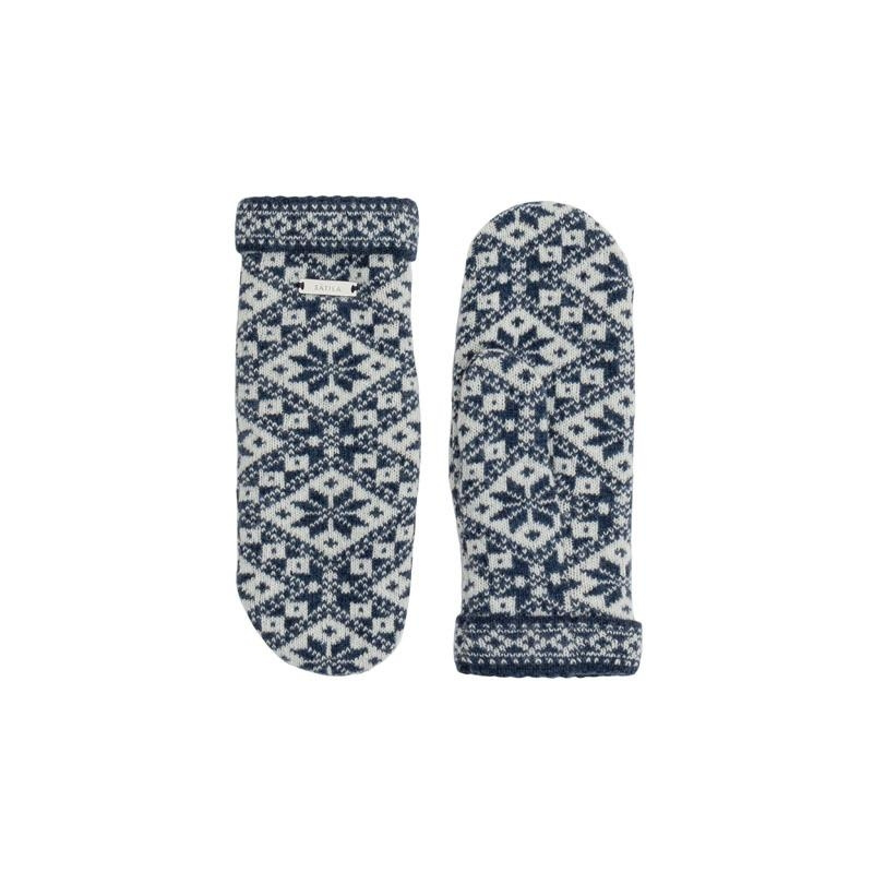 Stickad vante med stjärnmönster