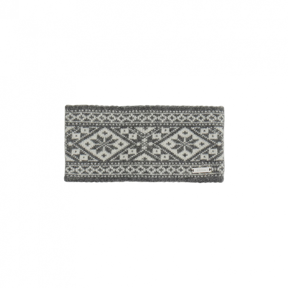 Stickad pannband med stjärnmönster