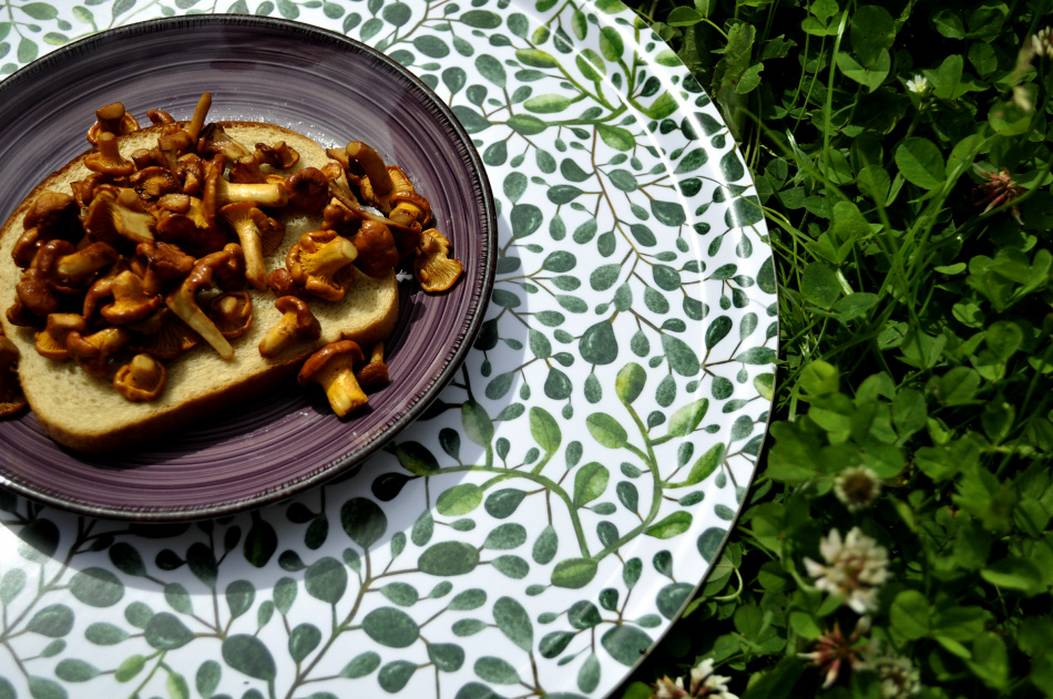 Bricka, Gröna Blad 38 cm Ø 2