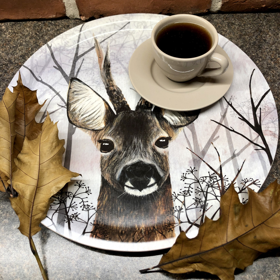 Bricka, Rådjuret 31 cm ø 2