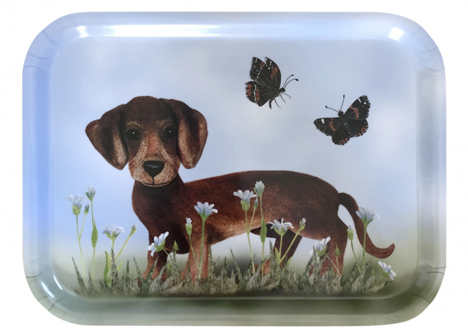 Bricka, Tax brun 20x27 cm