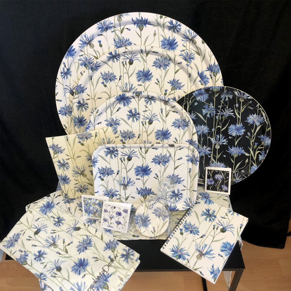 Bricka, Blåklint 31 cm