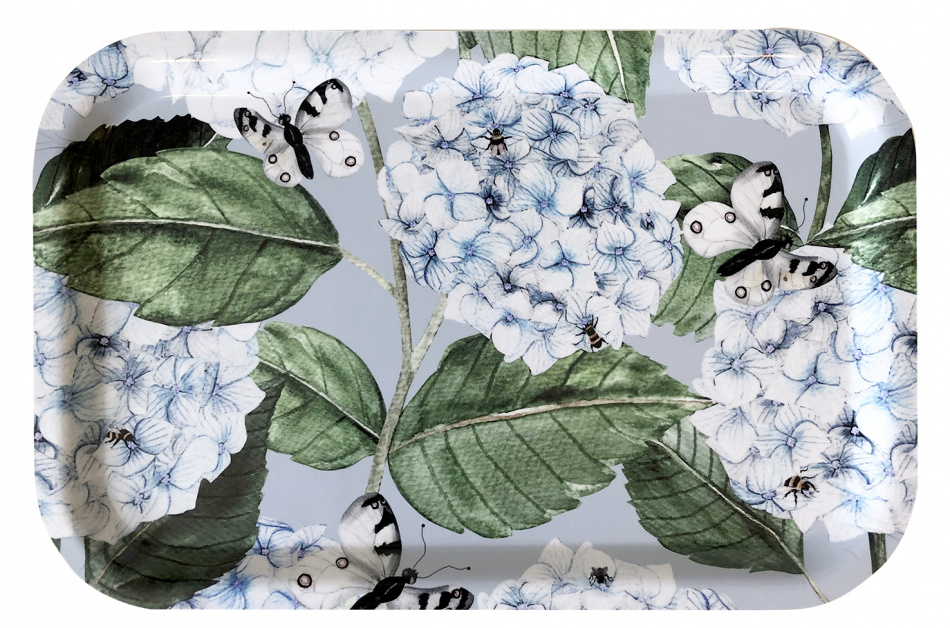 Bricka, Hortensia Blue 21x33 cm