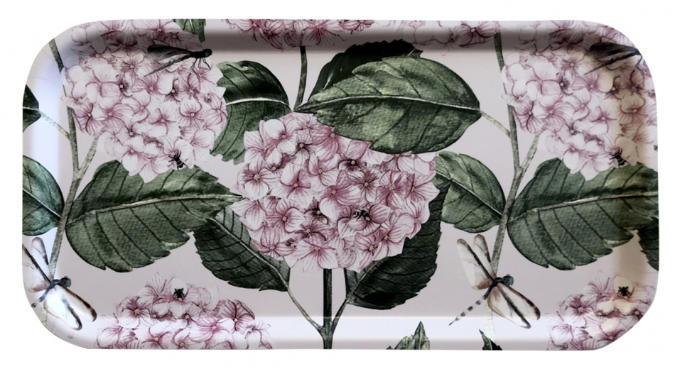 Bricka, Hortensia Dusty Rose 22x43 cm