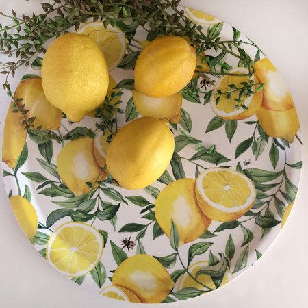 Bricka, Citroner  Ø 31 cm 