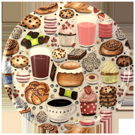 Bricka Ø 38 cm, Fikapaus