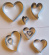 Pepparkaksformar hjärtan Formar olika hjärtan