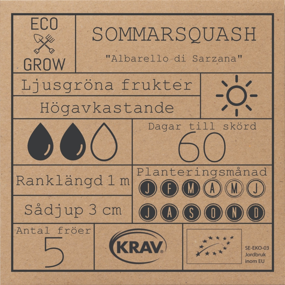 Sommarsquash - Albarello di Sarzana