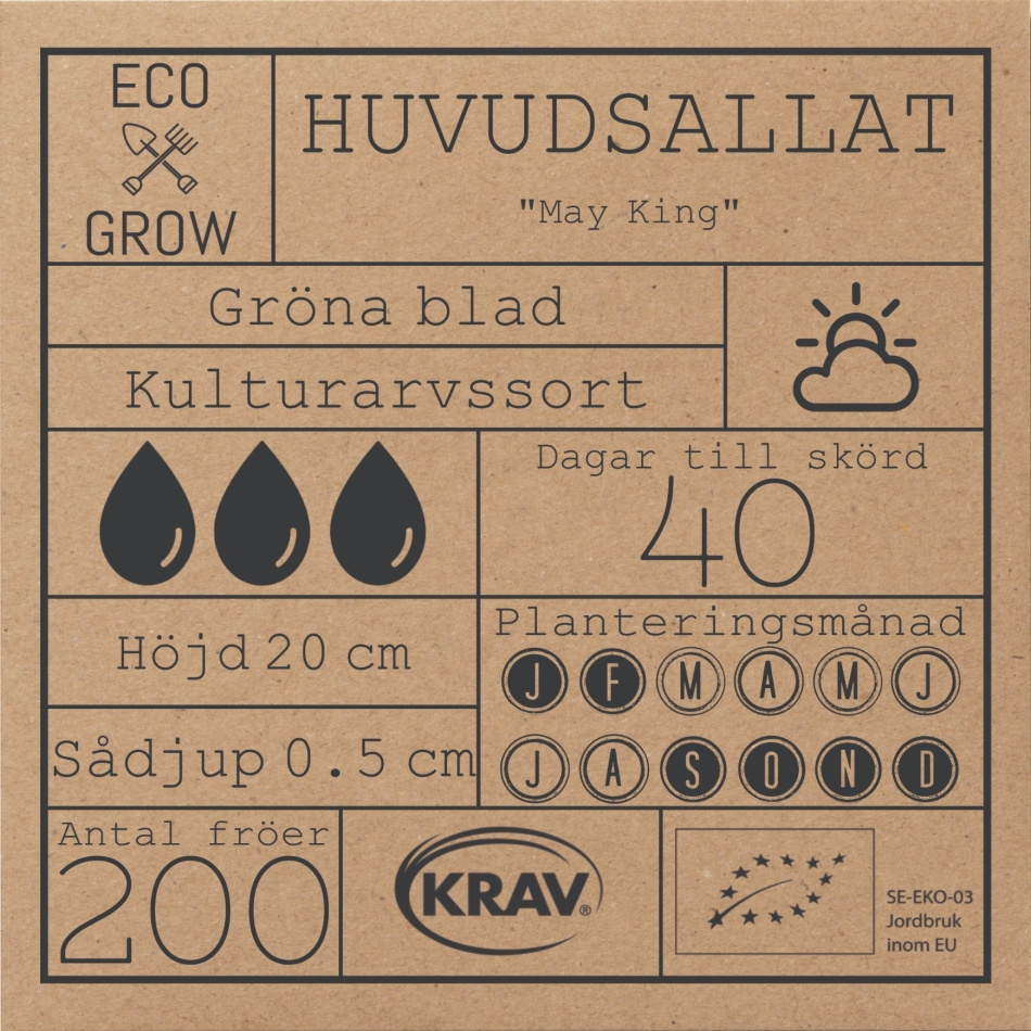 Huvudsallat - May King Fröer Online - Gröna Blad