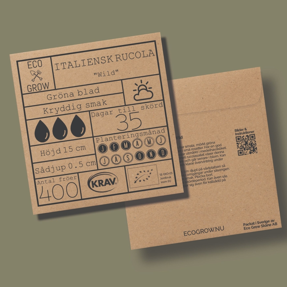 Italiensk Rucola - Wild Ekologiska Fröer Online