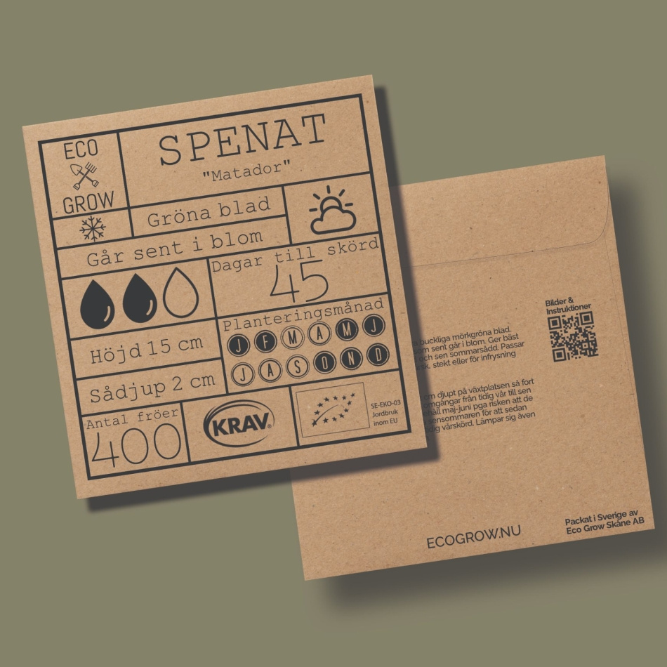 Spenat - Matador Ekologiska Fröer Online